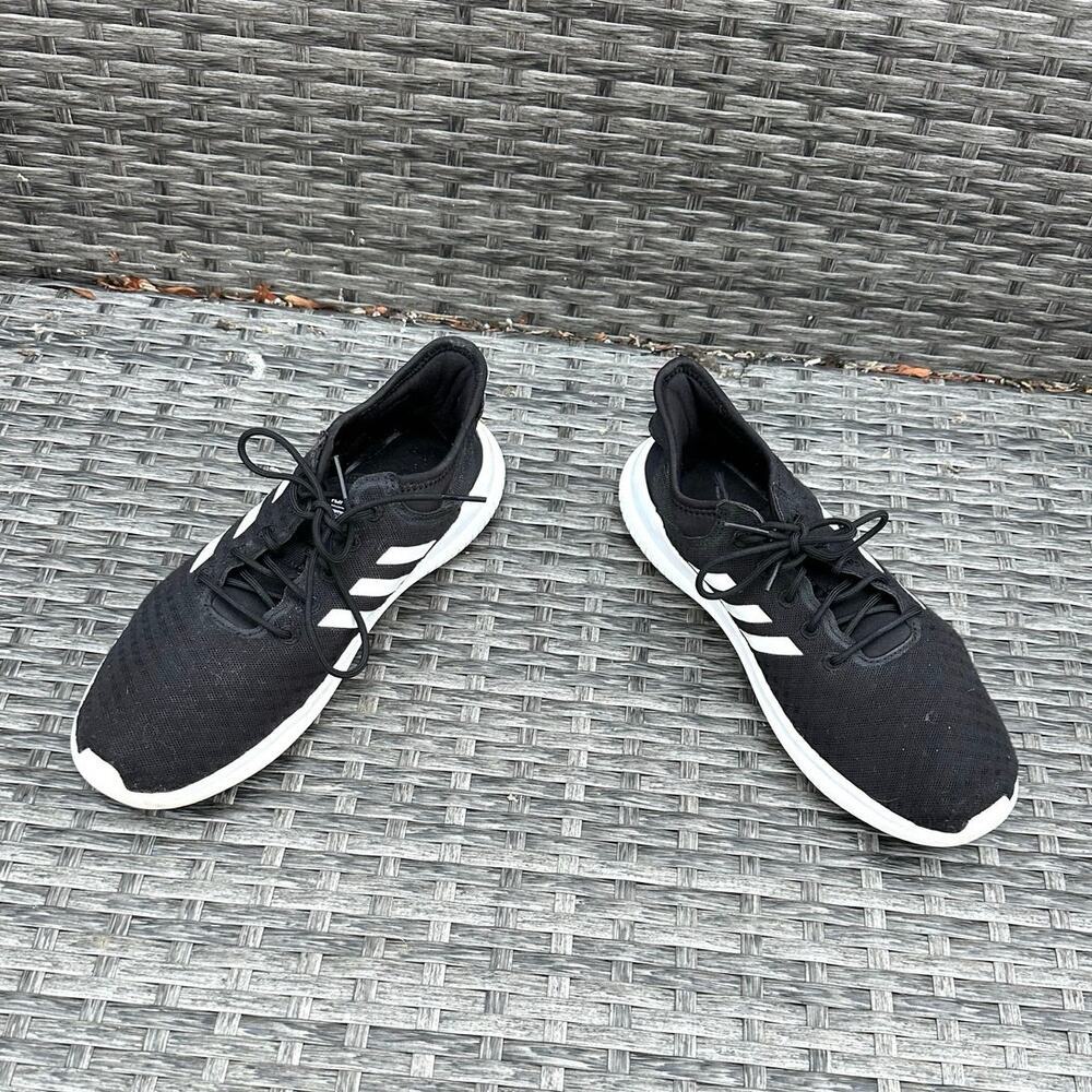 Adidas Women’s Cloudfoam Qt Flex Black White Running Shoes Size 9 - Picture 6 of 11